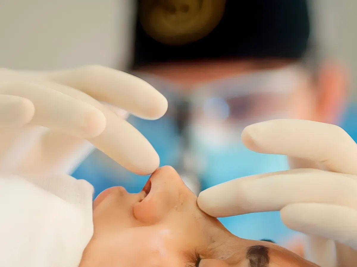 Procedimento de rinoplastia escultural